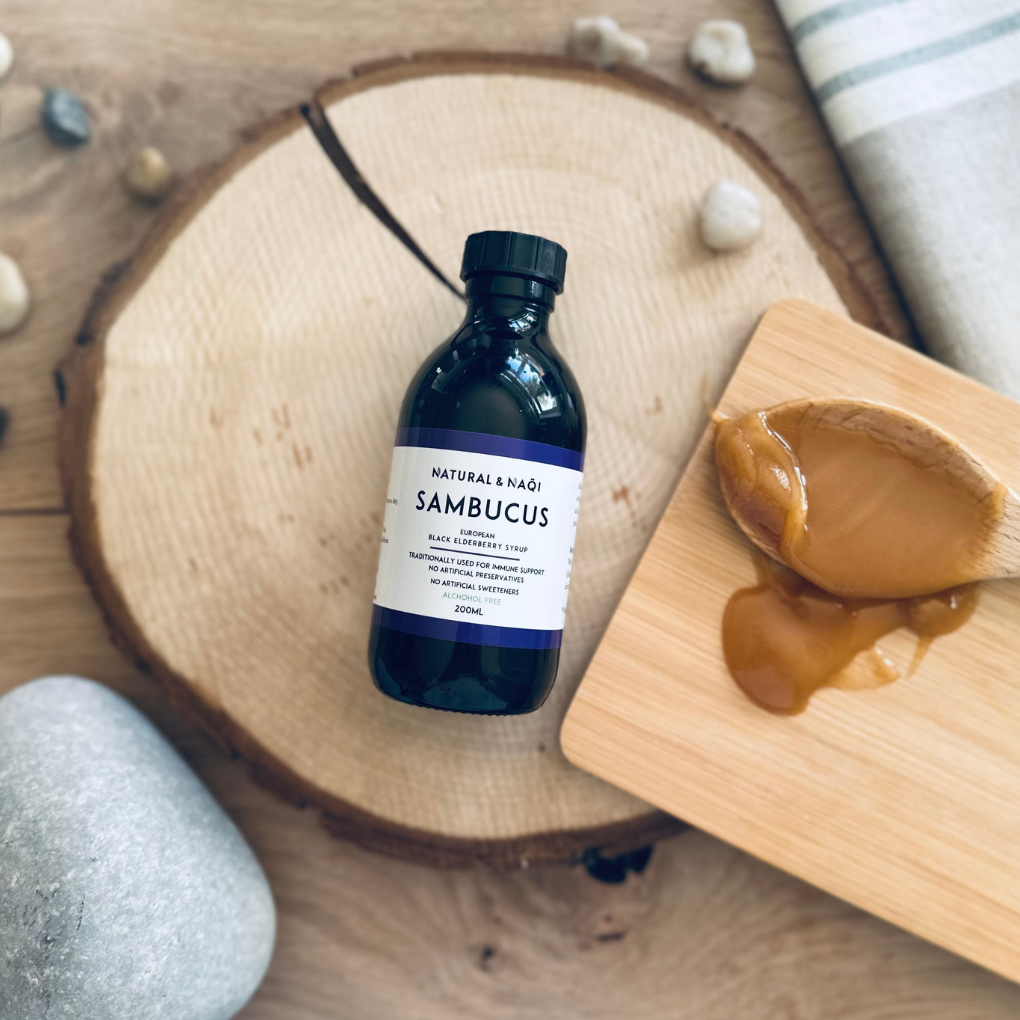 Natural and pure organic elderberry syrup