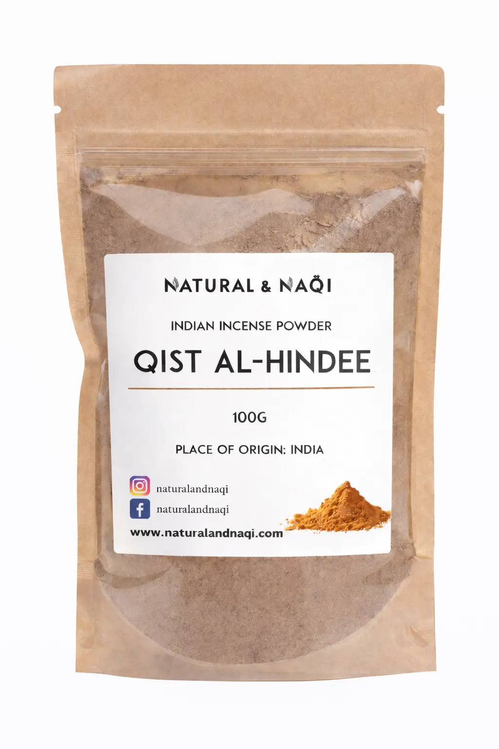 Pure Qist al Hindi 100g Natural and Naqi