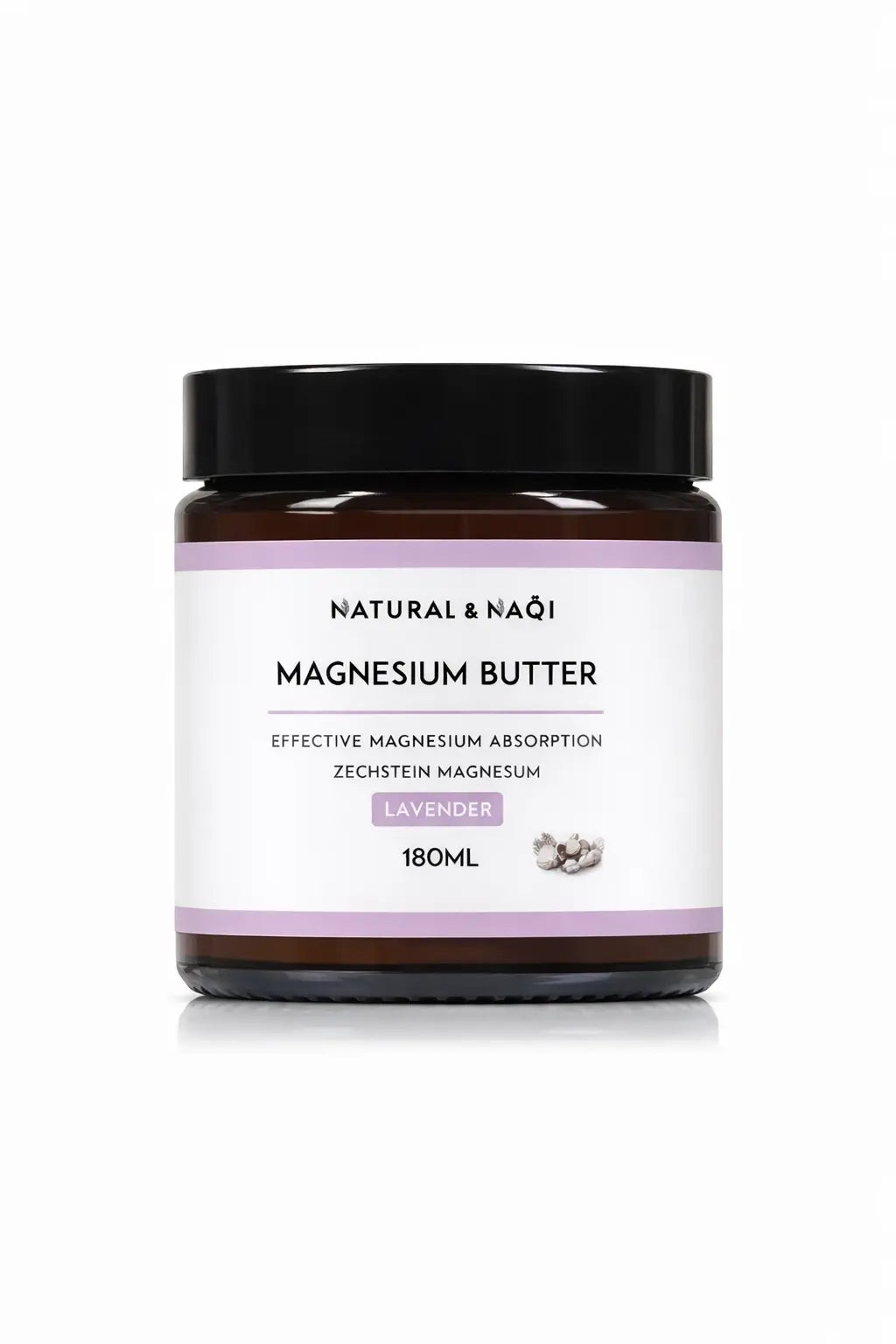 Lavender Magnesium Body Butter 60ml - 260ml Natural and Naqi
